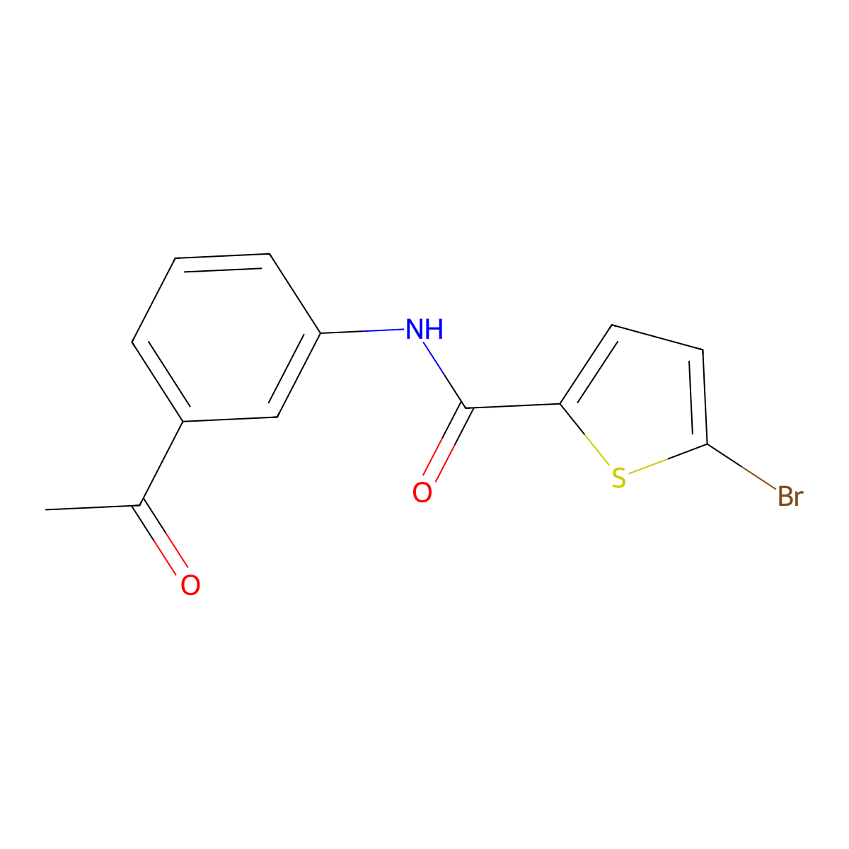 N-(3-acetylphenyl)-5-bromothiophene-2-carboxamide molecular structure, CAS 329048-07-9