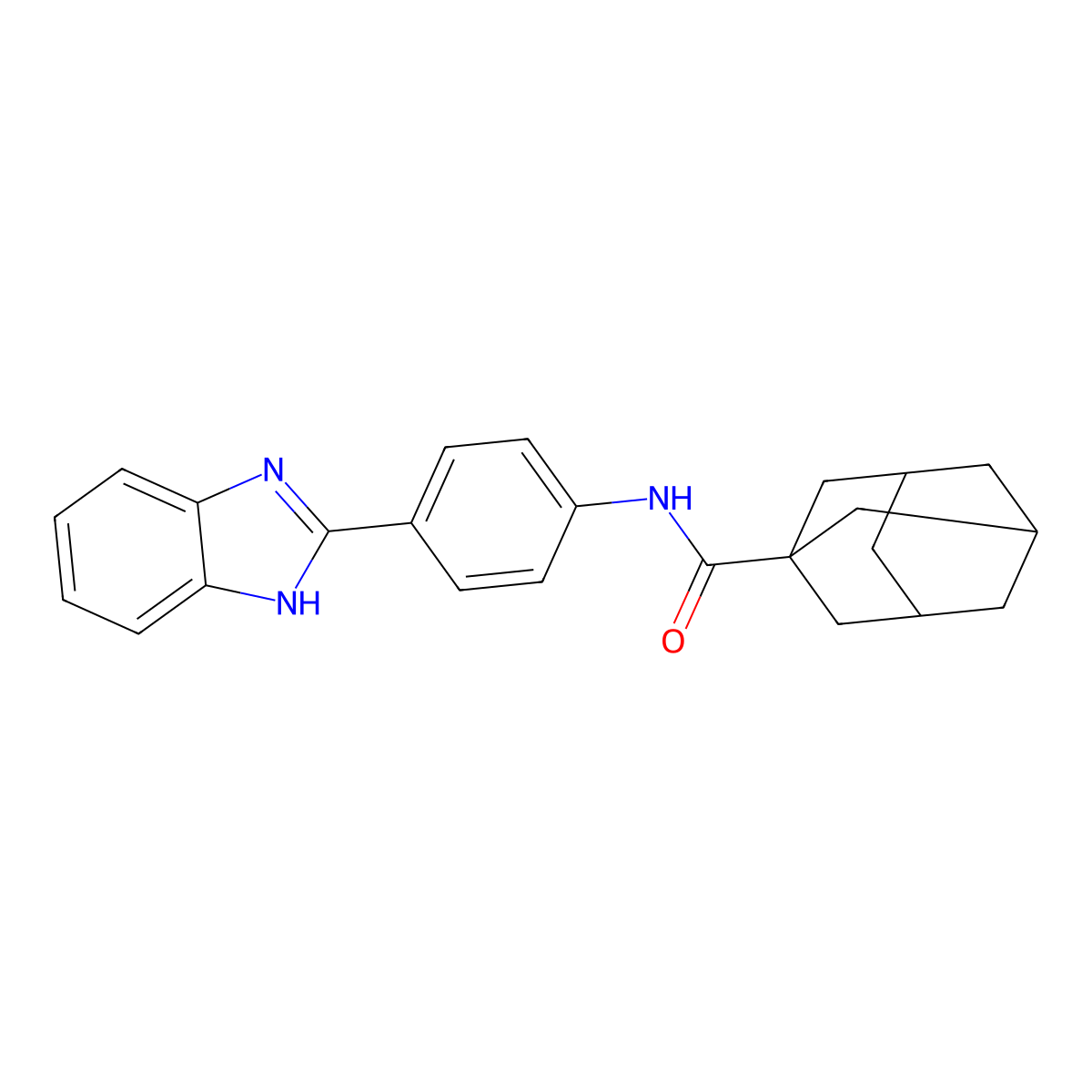 N-[4-(1H-benzimidazol-2-yl)phenyl]adamantane-1-carboxamide molecular structure, CAS 329049-04-9