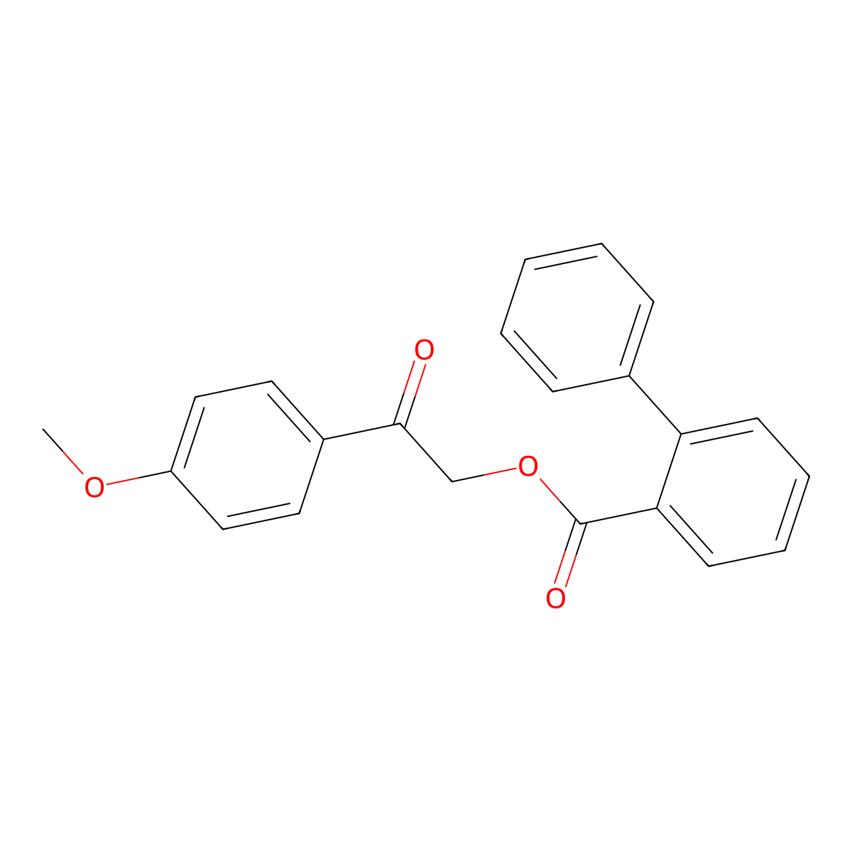 [2-(4-Methoxyphenyl)-2-oxoethyl] 2-phenylbenzoate molecular structure, CAS 329049-09-4