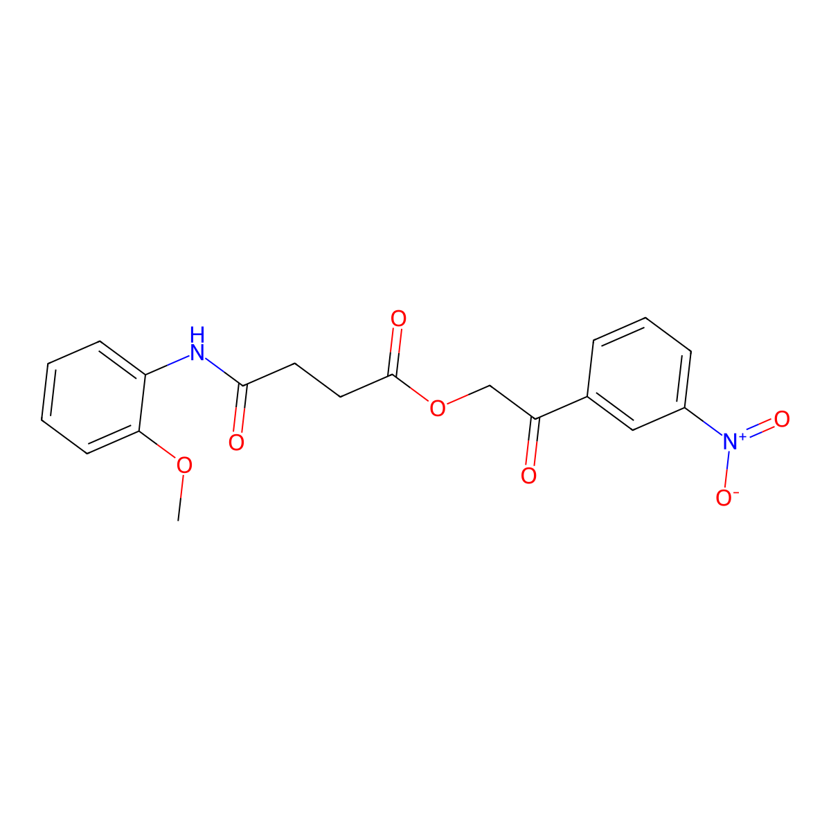 2-{3-Nitrophenyl}-2-oxoethyl 4-(2-methoxyanilino)-4-oxobutanoate molecular structure, CAS 329049-10-7