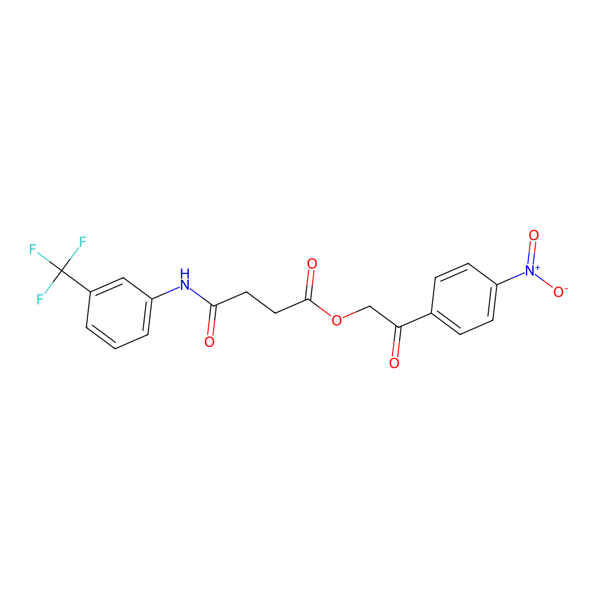 2-{4-Nitrophenyl}-2-oxoethyl 4-oxo-4-[3-(trifluoromethyl)anilino]butanoate molecular structure, CAS 329049-11-8