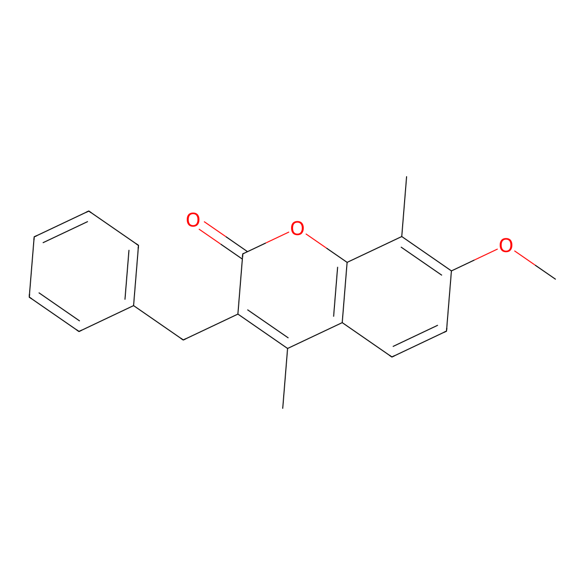 3-Benzyl-7-methoxy-4,8-dimethylchromen-2-one molecular structure, CAS 329049-65-2