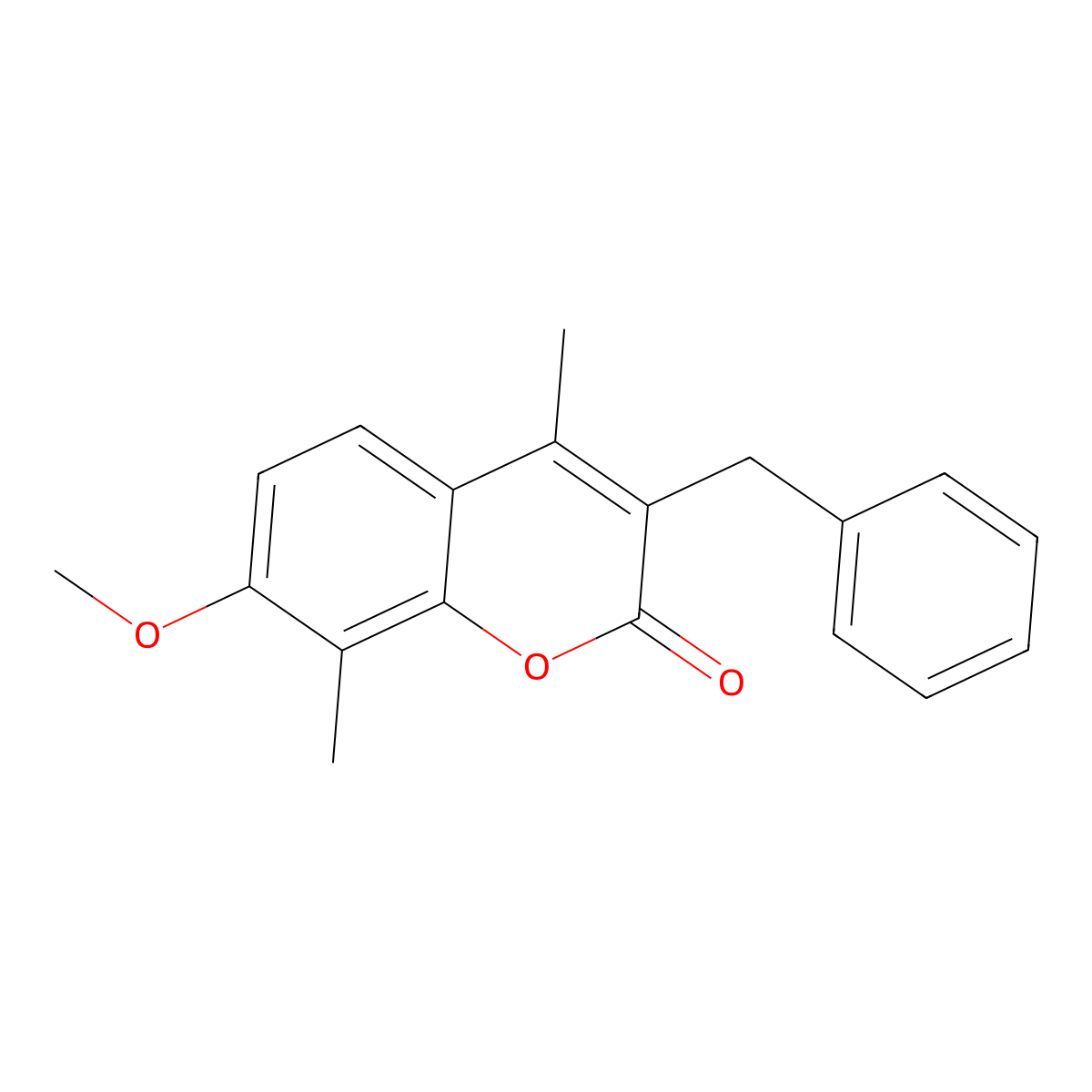 3-Benzyl-7-methoxy-4,8-dimethylchromen-2-one molecular structure, CAS 329049-65-2