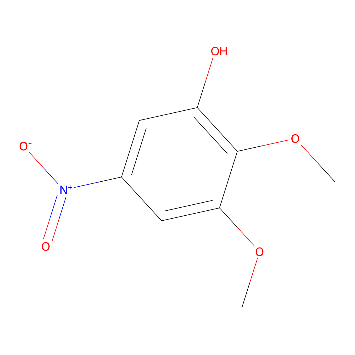 2,3-Dimethoxy-5-nitrophenol molecular structure, CAS 32905-09-2