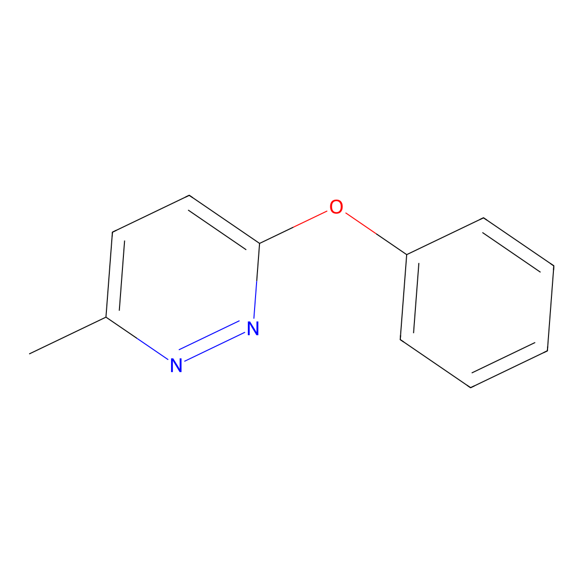 3-Methyl-6-phenoxypyridazine molecular structure, CAS 32905-90-1