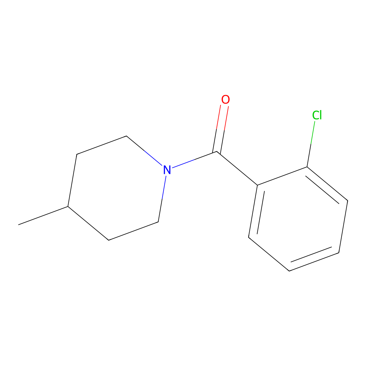 1-(2-Chlorobenzoyl)-4-methylpiperidine molecular structure, CAS 329058-14-2