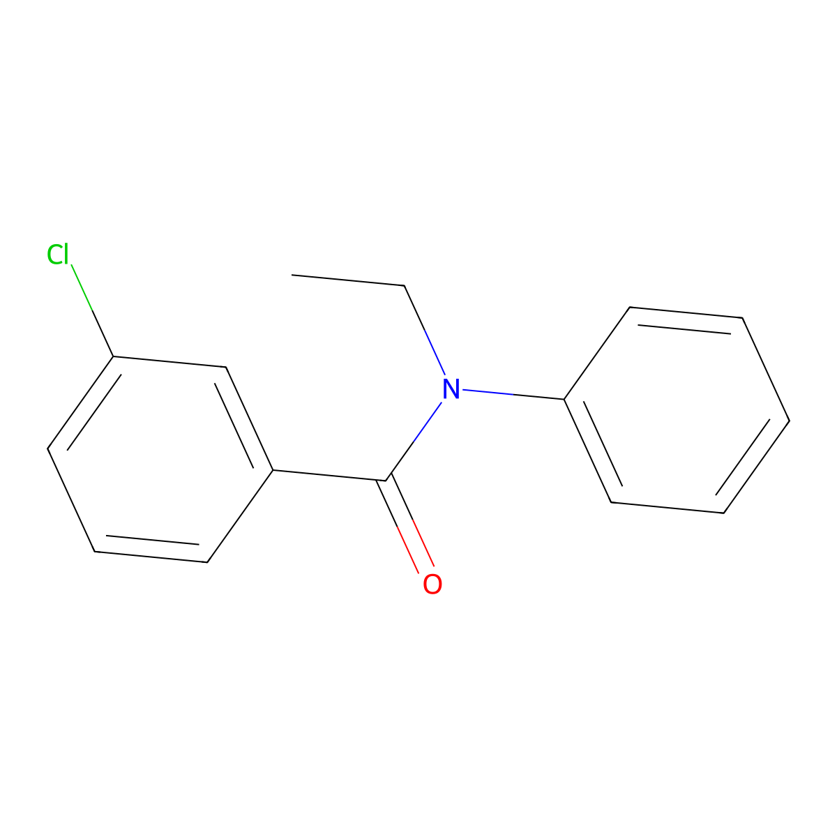 3-chloro-N-ethyl-N-phenylbenzamide molecular structure, CAS 329058-16-4