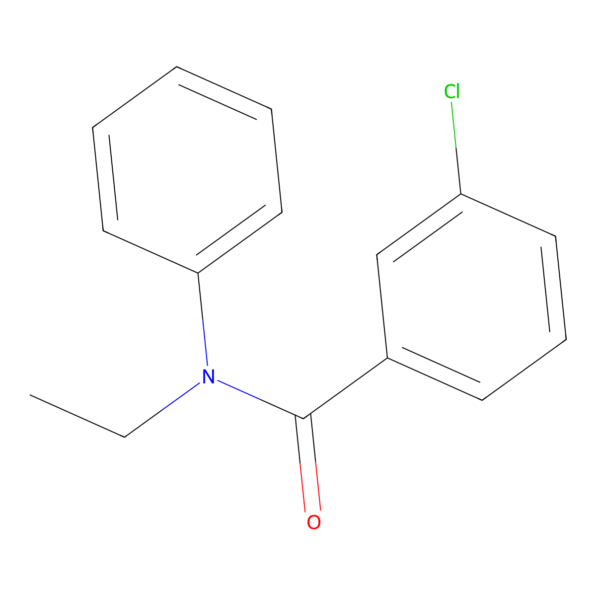 3-chloro-N-ethyl-N-phenylbenzamide molecular structure, CAS 329058-16-4