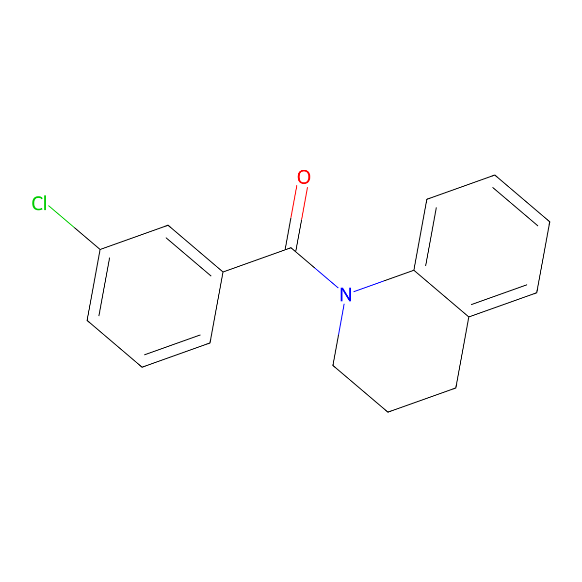 (3-chlorophenyl)(3,4-dihydroquinolin-1(2H)-yl)methanone molecular structure, CAS 329058-17-5
