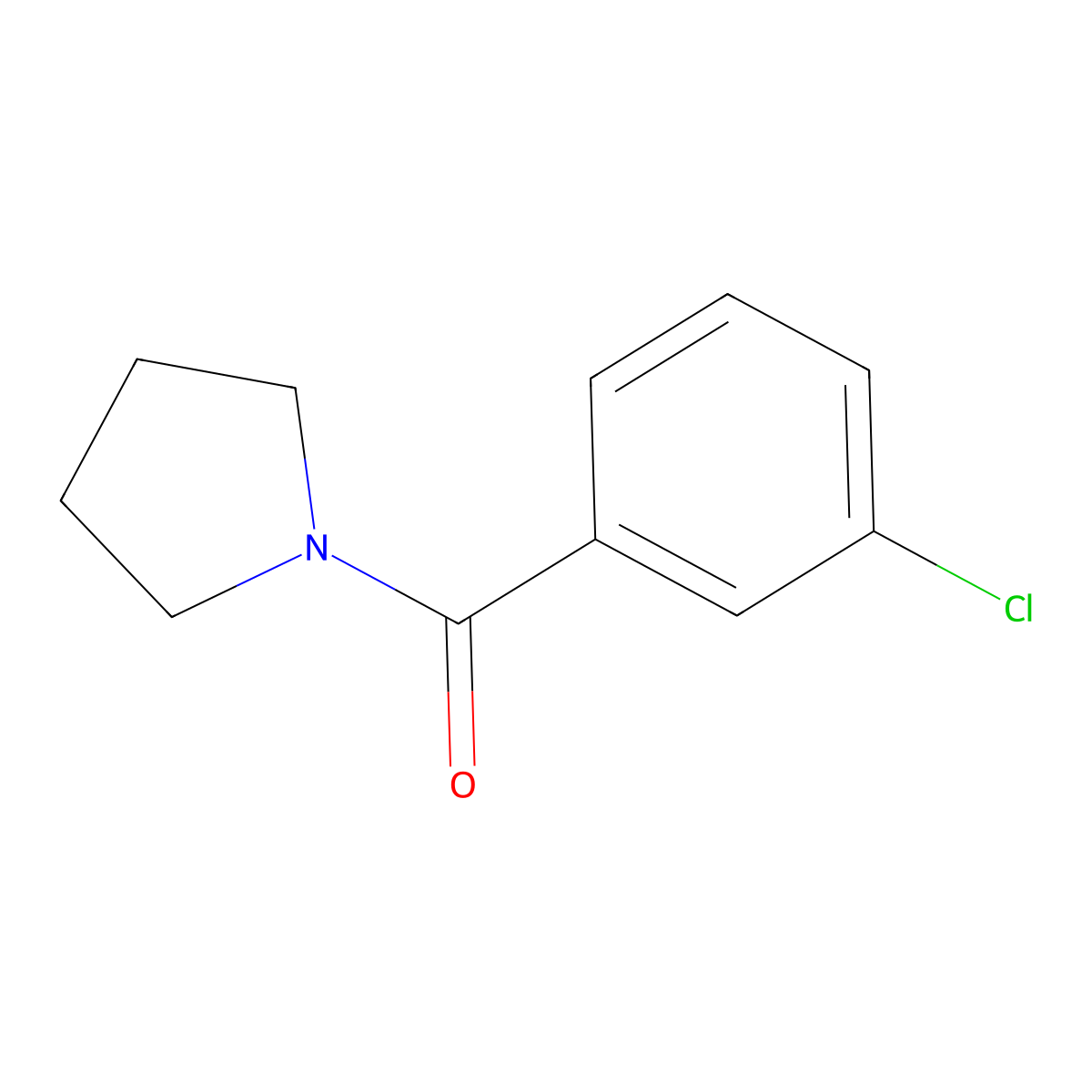 1-(3-Chlorobenzoyl)pyrrolidine molecular structure, CAS 329058-19-7