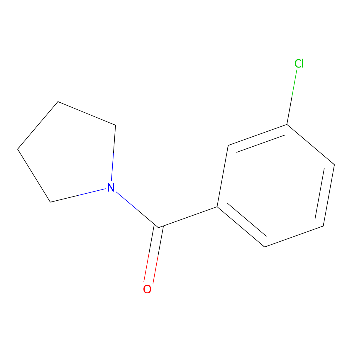 1-(3-Chlorobenzoyl)pyrrolidine molecular structure, CAS 329058-19-7