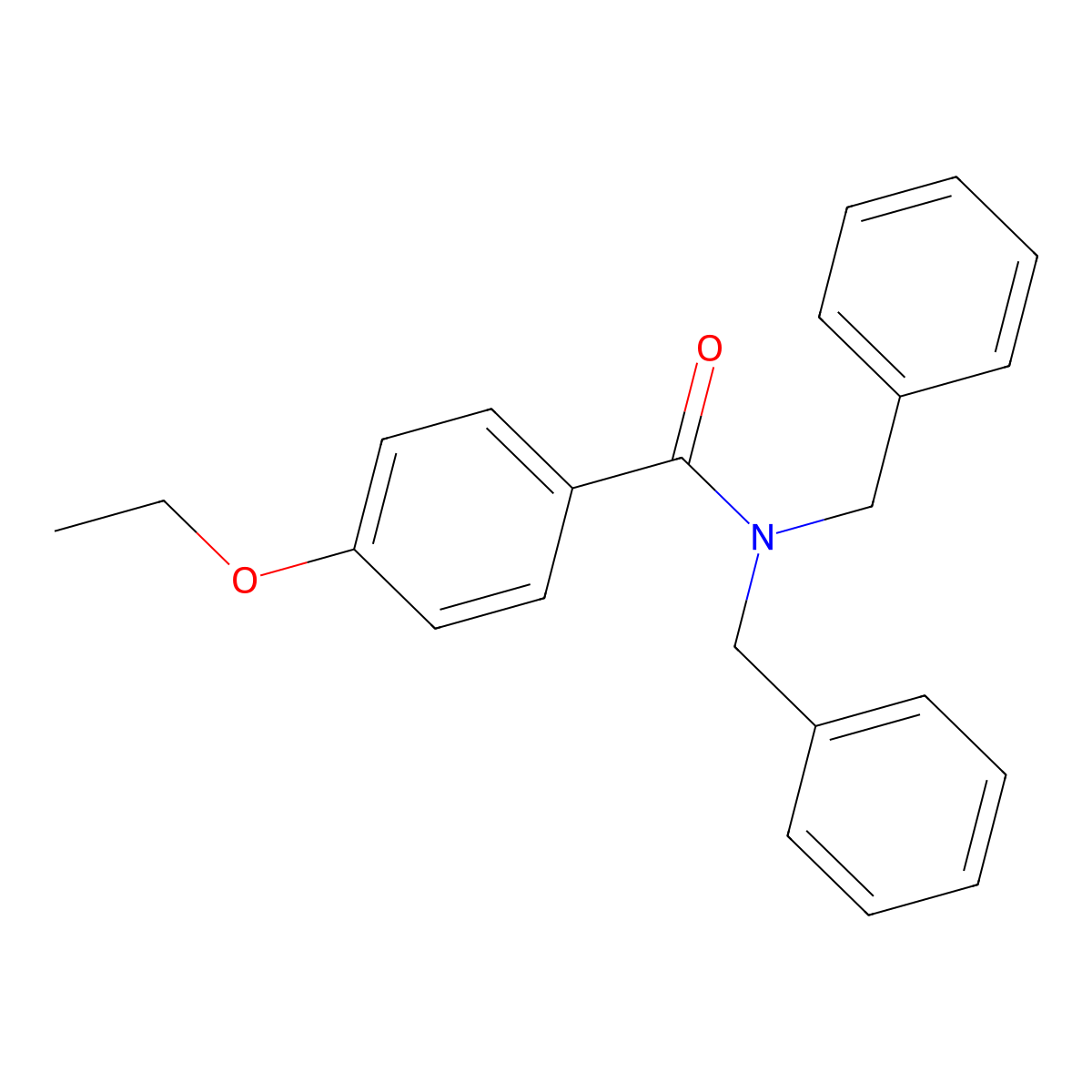 N,N-dibenzyl-4-ethoxybenzamide molecular structure, CAS 329059-50-9