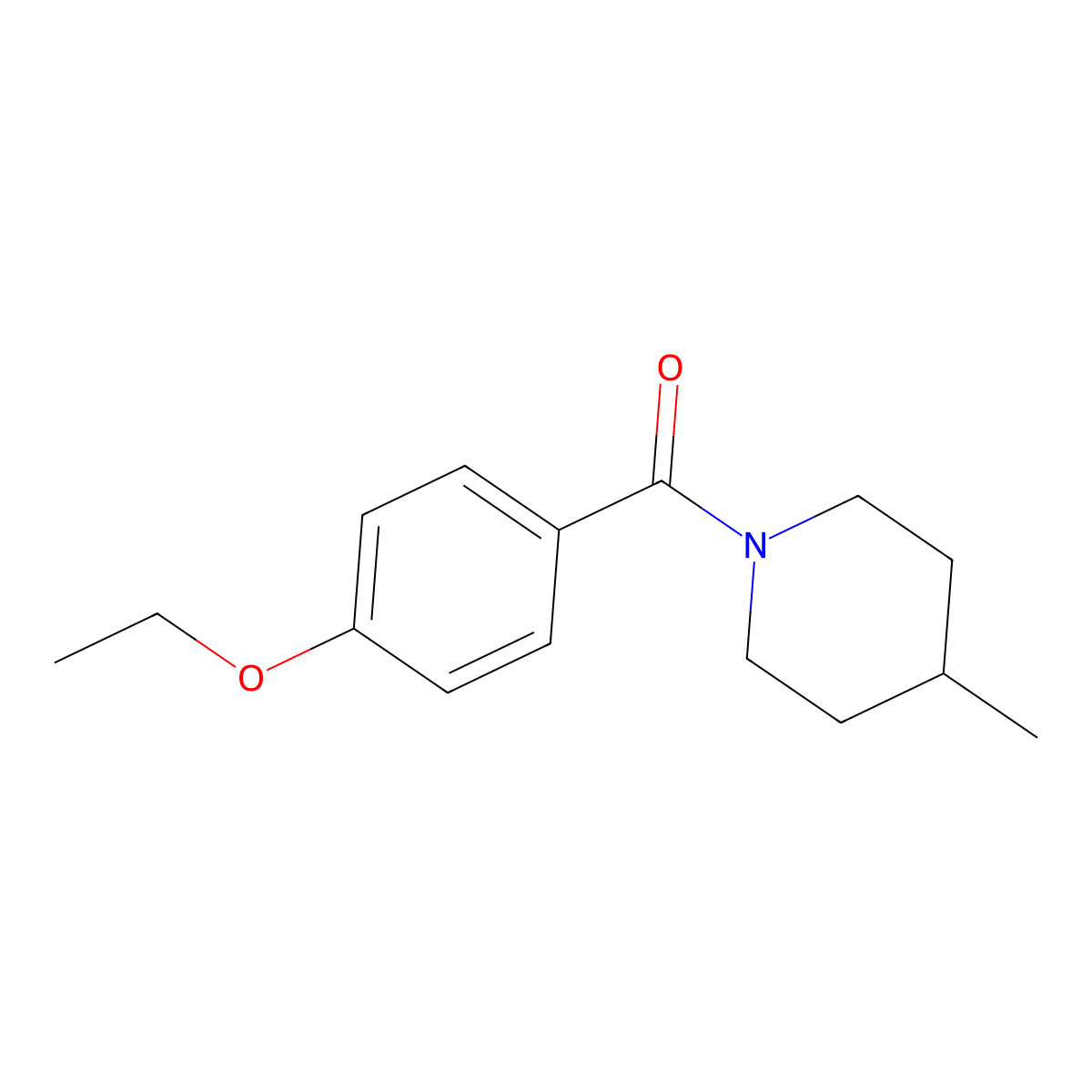 1-(4-Ethoxybenzoyl)-4-methylpiperidine molecular structure, CAS 329059-58-7