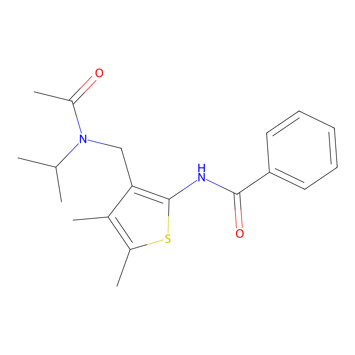 N-(3-{[acetyl(isopropyl)amino]methyl}-4,5-dimethyl-2-thienyl)benzamide molecular structure, CAS 329059-86-1