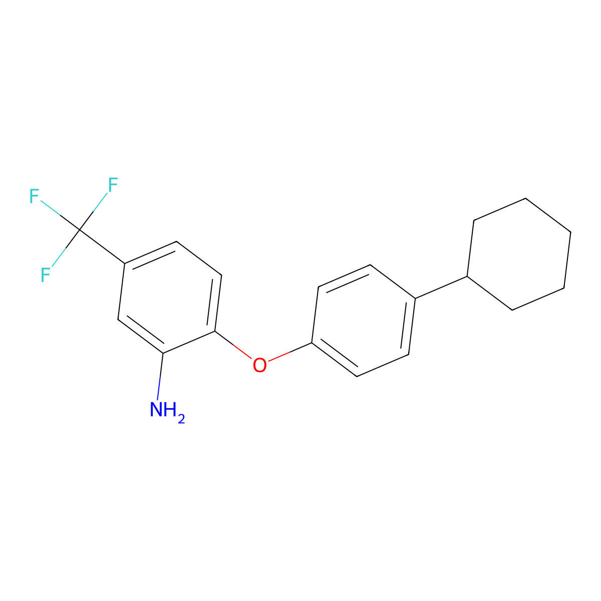2-(4-Cyclohexylphenoxy)-5-(trifluoromethyl)aniline molecular structure, CAS 329063-84-5