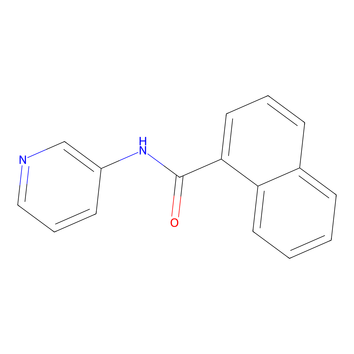 N-pyridin-3-ylnaphthalene-1-carboxamide molecular structure, CAS 329063-91-4