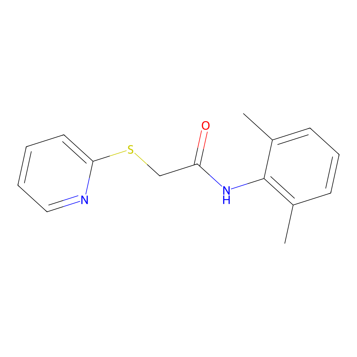 N-(2,6-dimethylphenyl)-2-pyridin-2-ylsulfanylacetamide molecular structure, CAS 329064-02-0