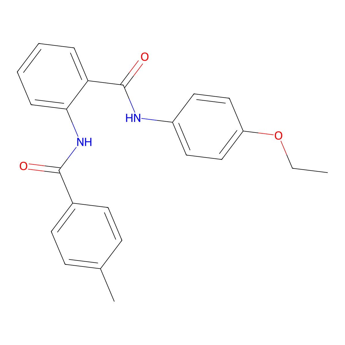 N-(4-ethoxyphenyl)-2-[(4-methylbenzoyl)amino]benzamide molecular structure, CAS 329066-72-0