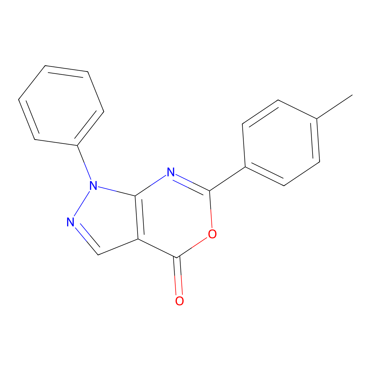 6-(4-Methylphenyl)-1-phenylpyrazolo[3,4-d][1,3]oxazin-4-one molecular structure, CAS 329066-85-5