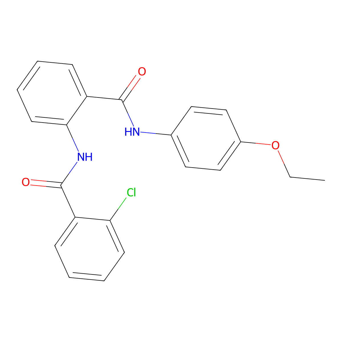 2-[(2-chlorobenzoyl)amino]-N-(4-ethoxyphenyl)benzamide molecular structure, CAS 329067-54-1