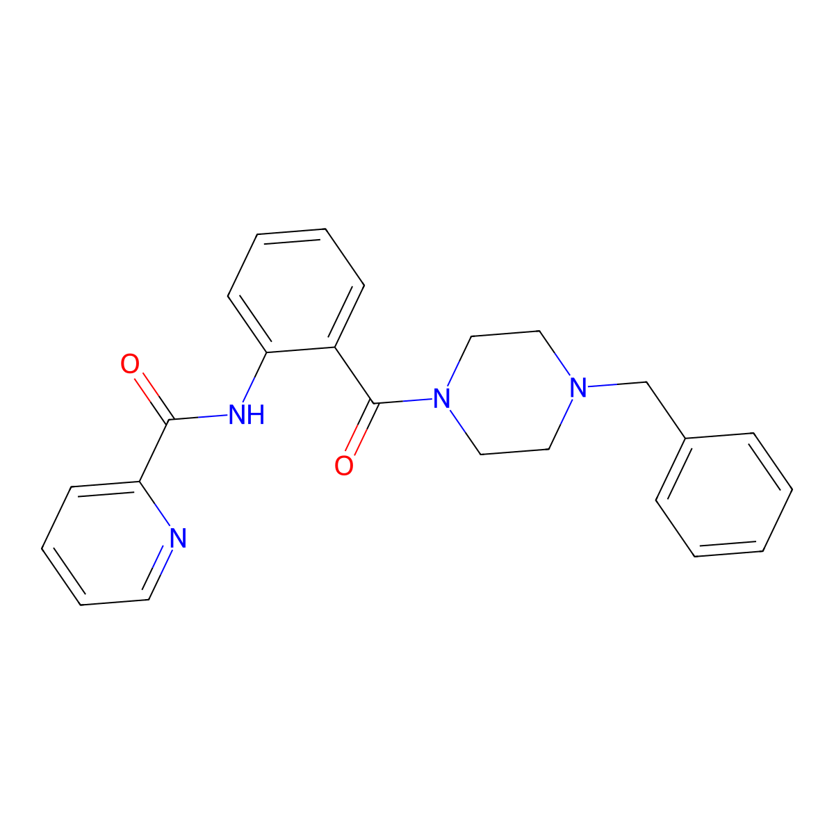 N-[2-(4-benzylpiperazine-1-carbonyl)phenyl]pyridine-2-carboxamide molecular structure, CAS 329067-57-4