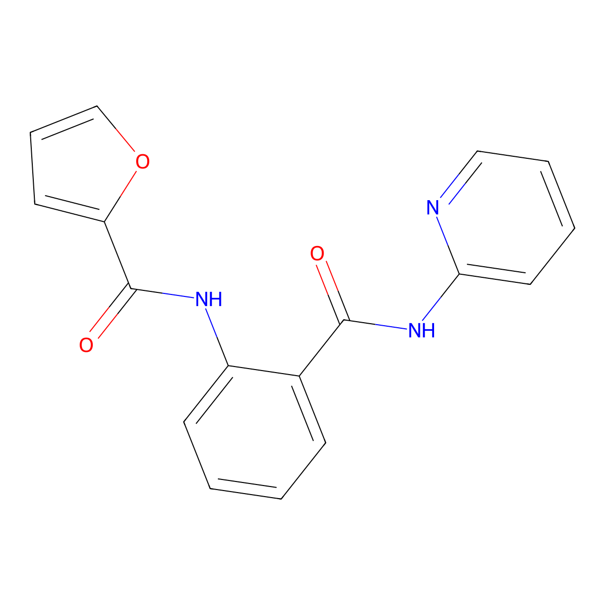 N-[2-(pyridin-2-ylcarbamoyl)phenyl]furan-2-carboxamide molecular structure, CAS 329067-82-5