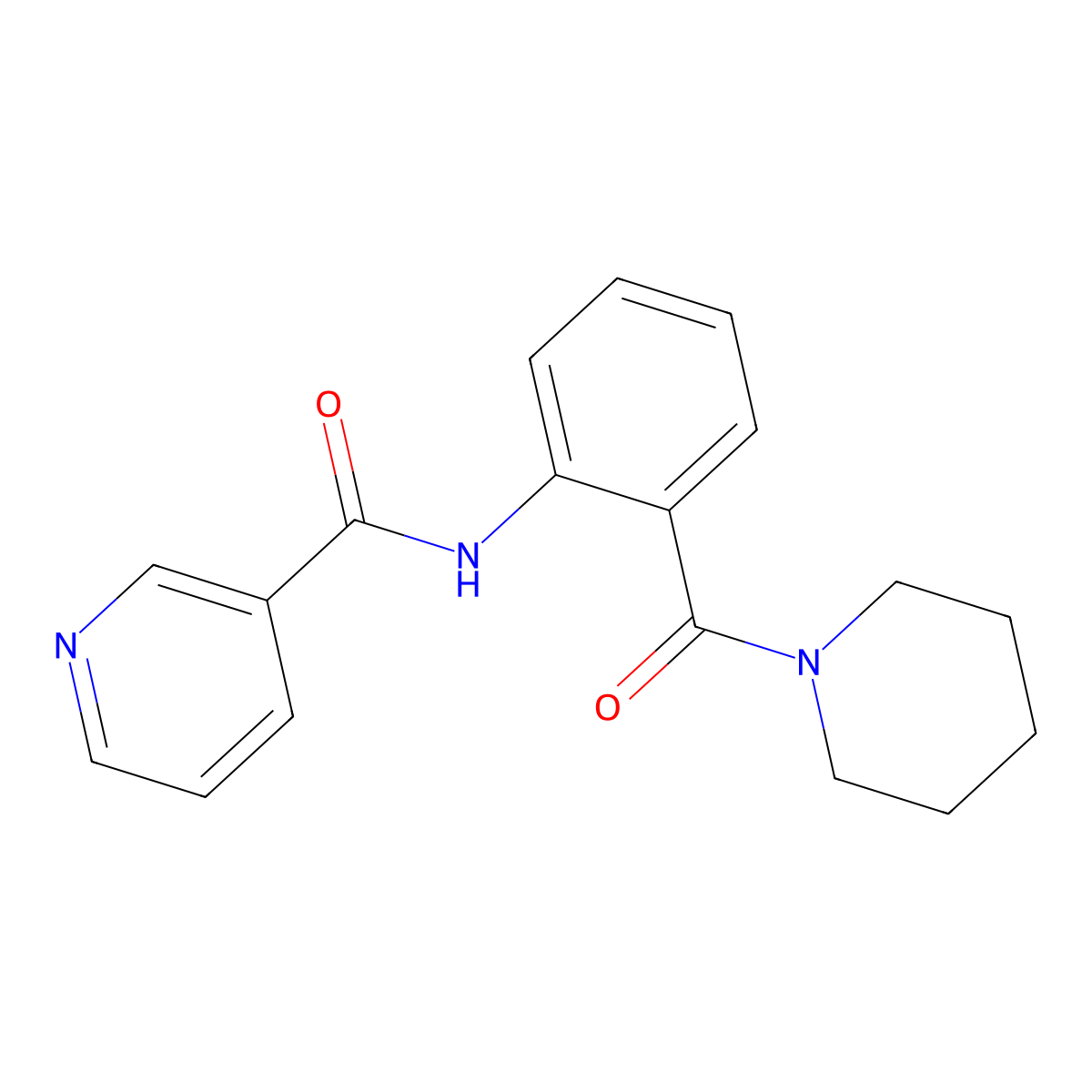 N-[2-(piperidine-1-carbonyl)phenyl]pyridine-3-carboxamide molecular structure, CAS 329067-89-2