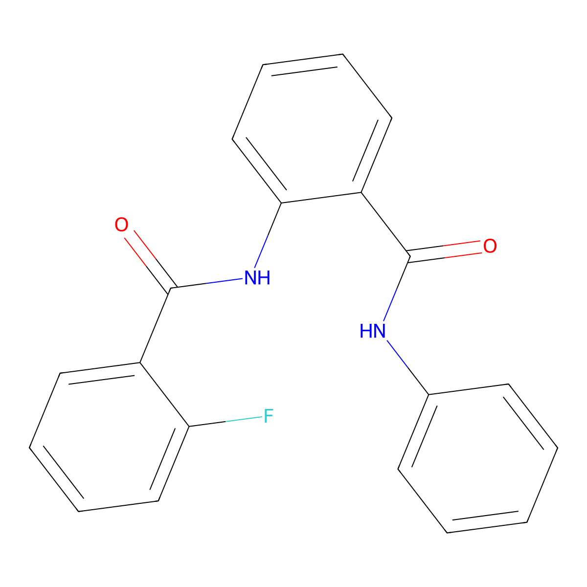 2-[(2-fluorobenzoyl)amino]-N-phenylbenzamide molecular structure, CAS 329067-98-3