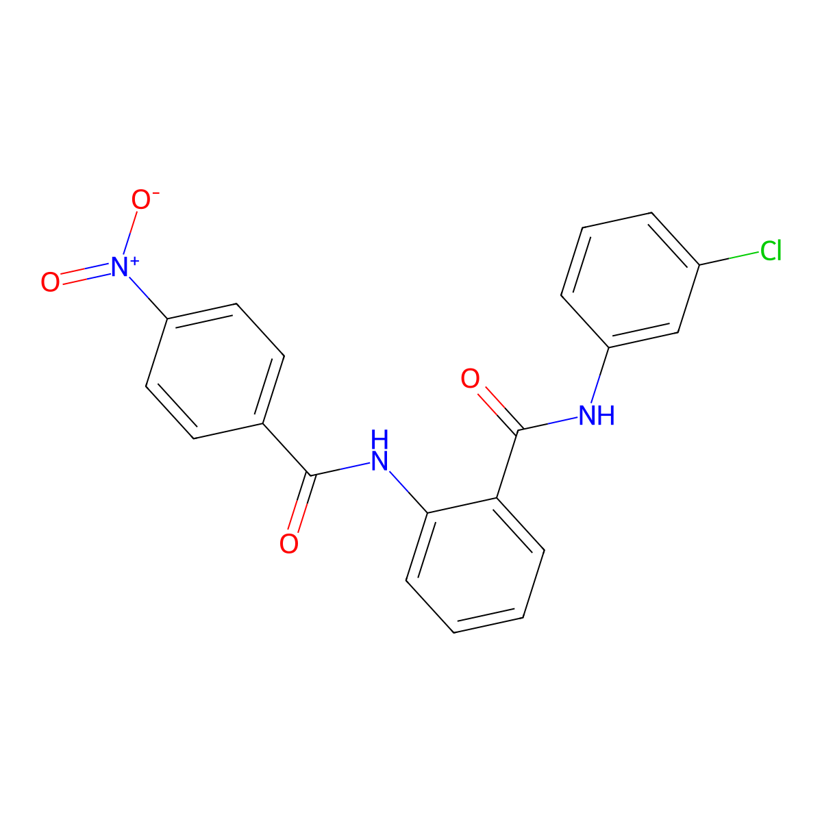 N-(3-chlorophenyl)-2-[(4-nitrobenzoyl)amino]benzamide molecular structure, CAS 329067-99-4