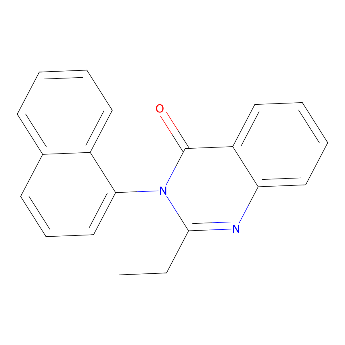 2-Ethyl-3-naphthalen-1-ylquinazolin-4-one molecular structure, CAS 329068-02-2