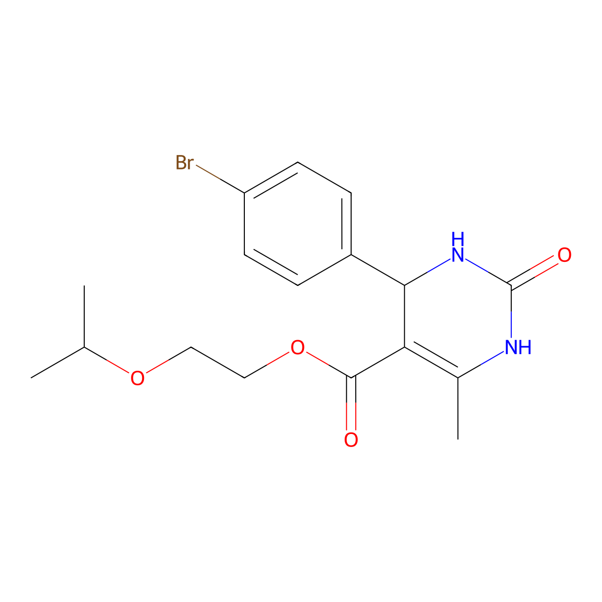2-(Propan-2-yloxy)ethyl 4-(4-bromophenyl)-6-methyl-2-oxo-1,2,3,4-tetrahydropyrimidine-5-carboxylate molecular structure, CAS 329072-18-6