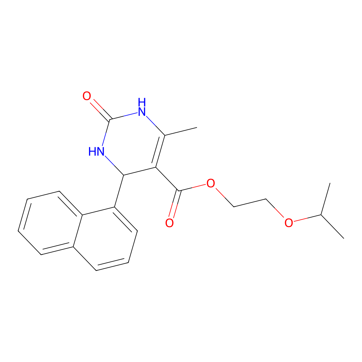 2-(Propan-2-yloxy)ethyl 6-methyl-4-(naphthalen-1-yl)-2-oxo-1,2,3,4-tetrahydropyrimidine-5-carboxylate molecular structure, CAS 329073-30-5