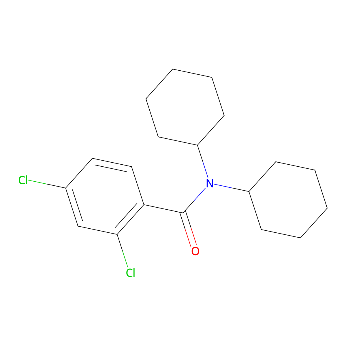 2,4-dichloro-N,N-dicyclohexylbenzamide molecular structure, CAS 329077-82-9