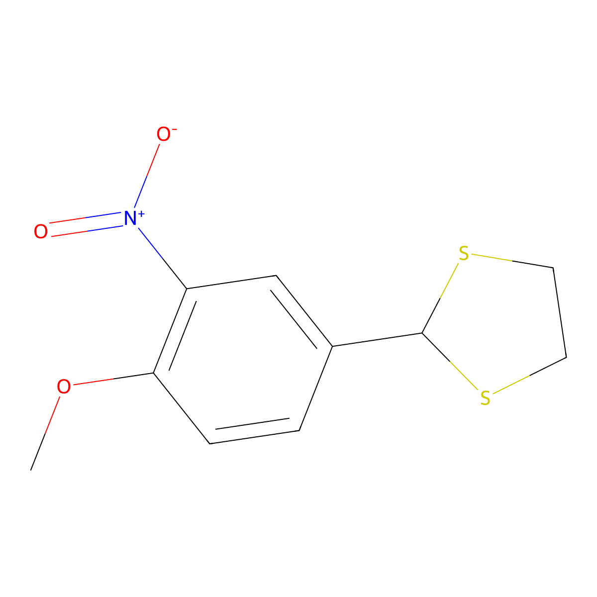 2-(4-Methoxy-3-nitrophenyl)-1,3-dithiolane molecular structure, CAS 329078-95-7