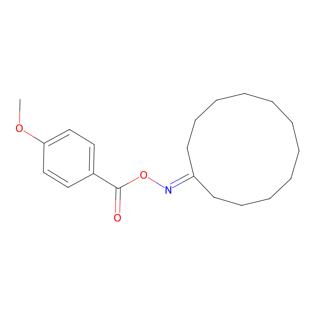 (Cyclododecylideneamino) 4-methoxybenzoate molecular structure, CAS 329079-02-9