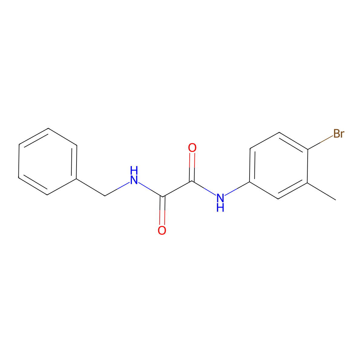 N-benzyl-N'-(4-bromo-3-methylphenyl)ethanediamide molecular structure, CAS 329079-17-6