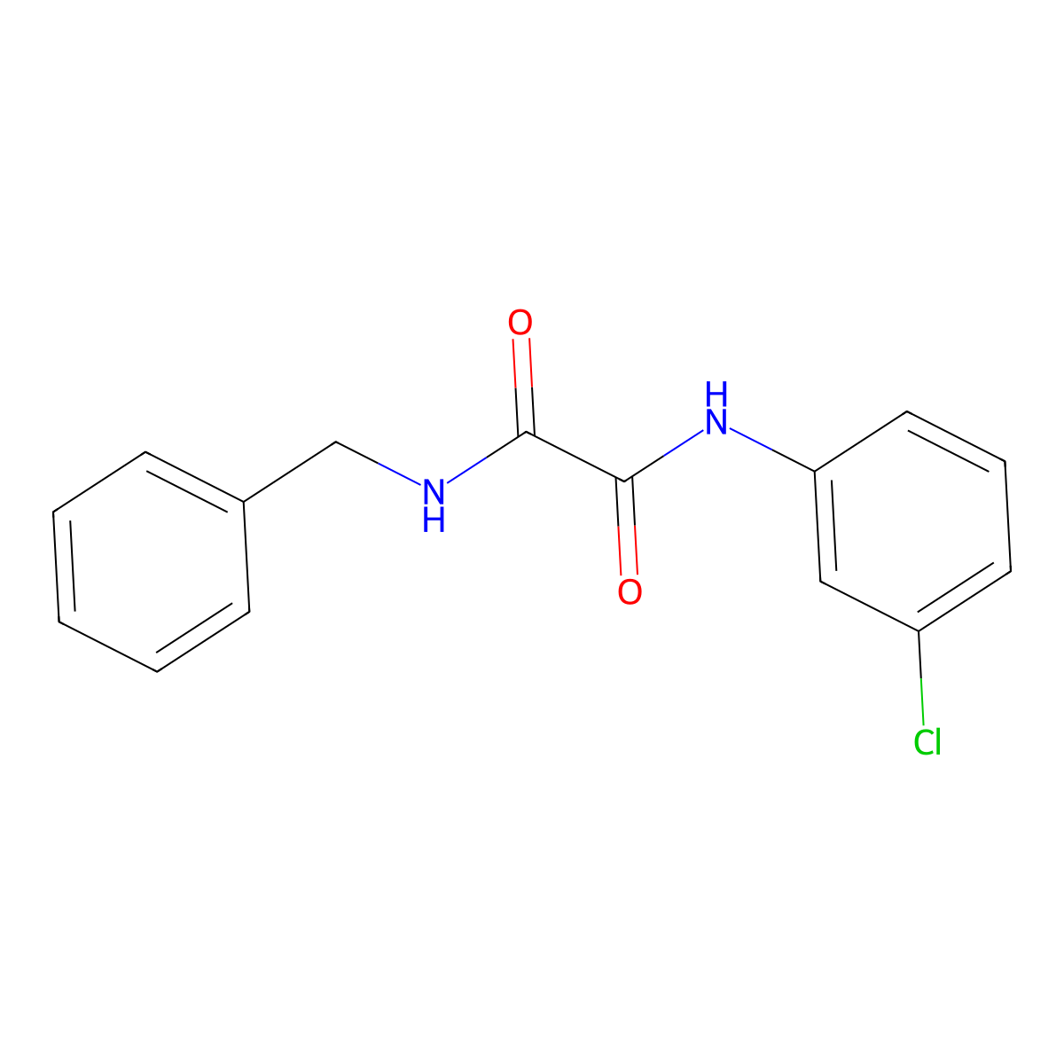 N-benzyl-N'-(3-chlorophenyl)ethanediamide molecular structure, CAS 329079-27-8