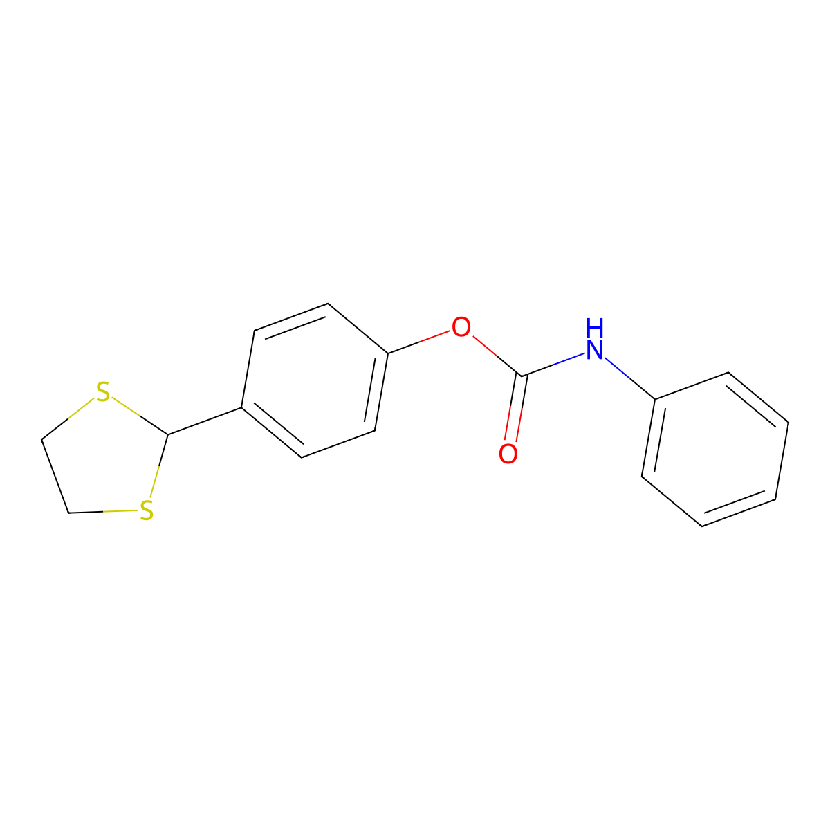 4-(1,3-dithiolan-2-yl)phenyl N-phenylcarbamate molecular structure, CAS 329079-32-5
