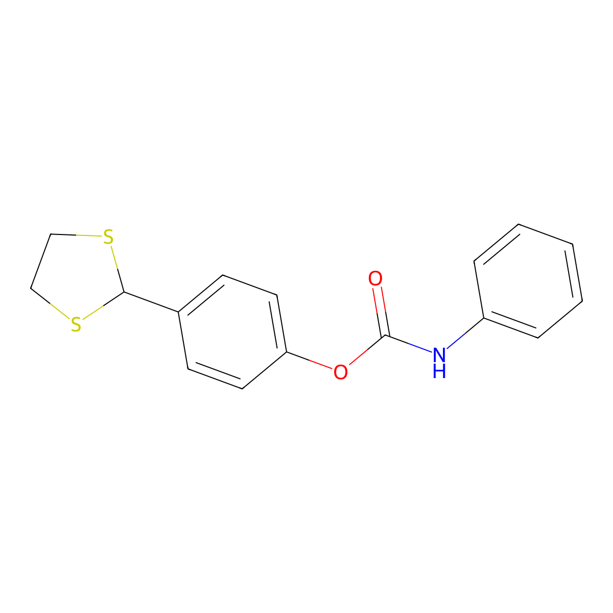 4-(1,3-dithiolan-2-yl)phenyl N-phenylcarbamate molecular structure, CAS 329079-32-5