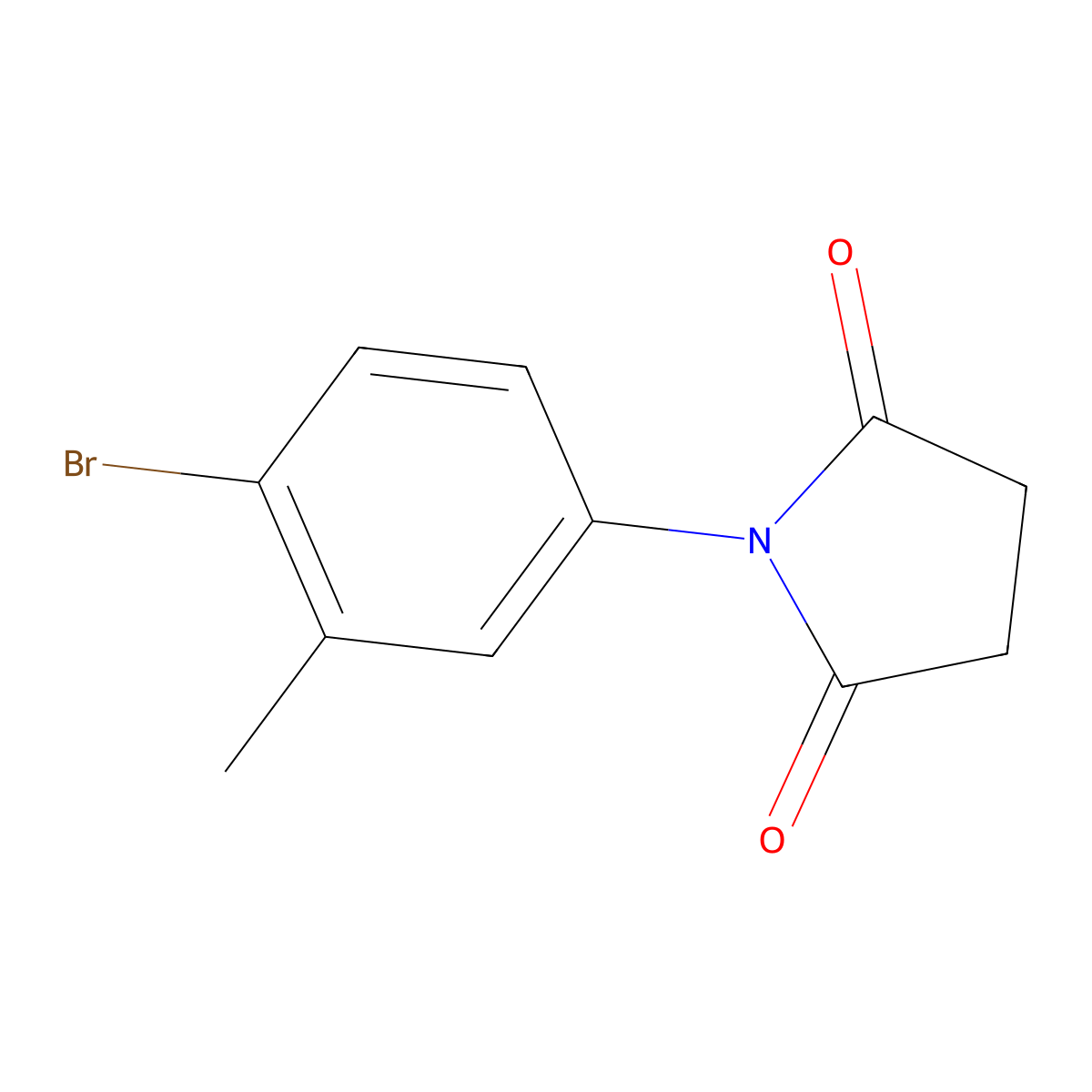 1-(4-Bromo-3-methylphenyl)pyrrolidine-2,5-dione molecular structure, CAS 329079-34-7