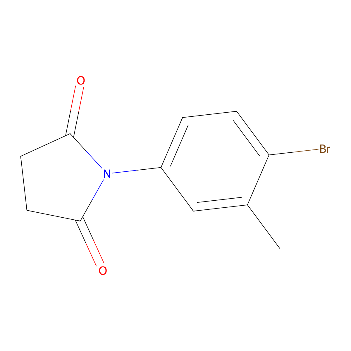1-(4-Bromo-3-methylphenyl)pyrrolidine-2,5-dione molecular structure, CAS 329079-34-7