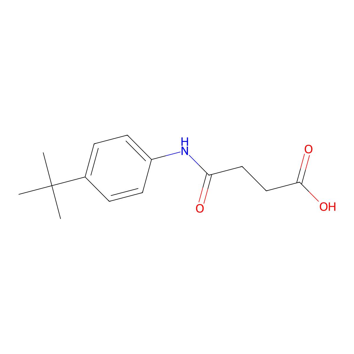 3-[(4-tert-butylphenyl)carbamoyl]propanoic Acid molecular structure, CAS 329079-35-8
