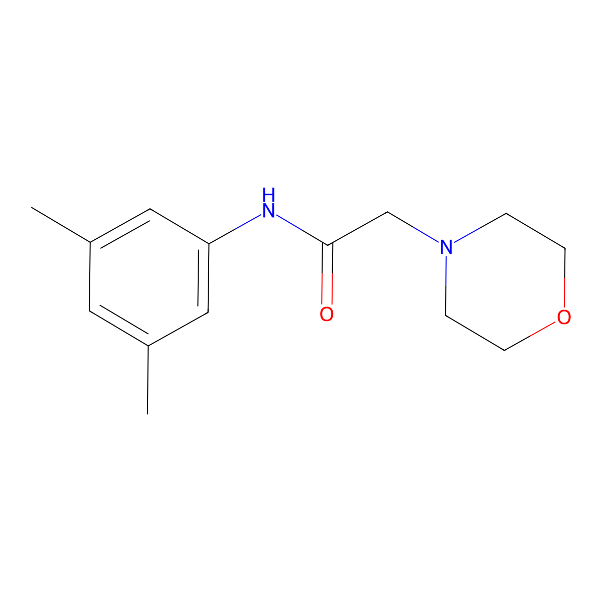 N-(3,5-dimethylphenyl)-2-morpholinoacetamide molecular structure, CAS 329079-41-6