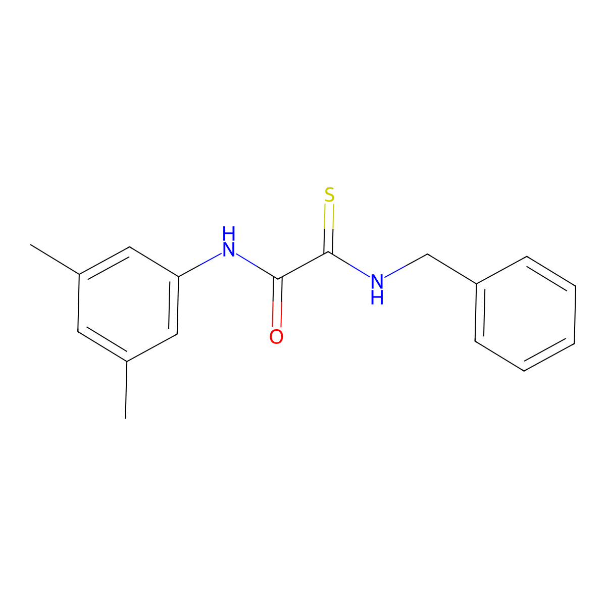 2-(benzylamino)-N-(3,5-dimethylphenyl)-2-thioxoacetamide molecular structure, CAS 329079-46-1
