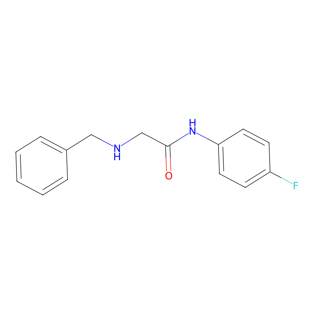 2-(benzylamino)-N-(4-fluorophenyl)acetamide molecular structure, CAS 329079-51-8