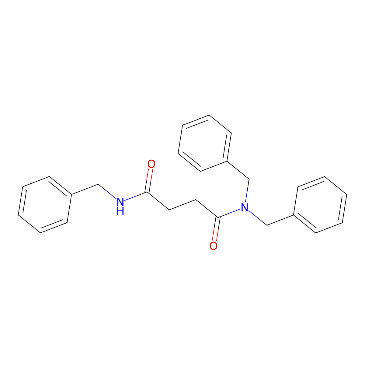 N,N',N'-tribenzylbutanediamide molecular structure, CAS 329079-63-2