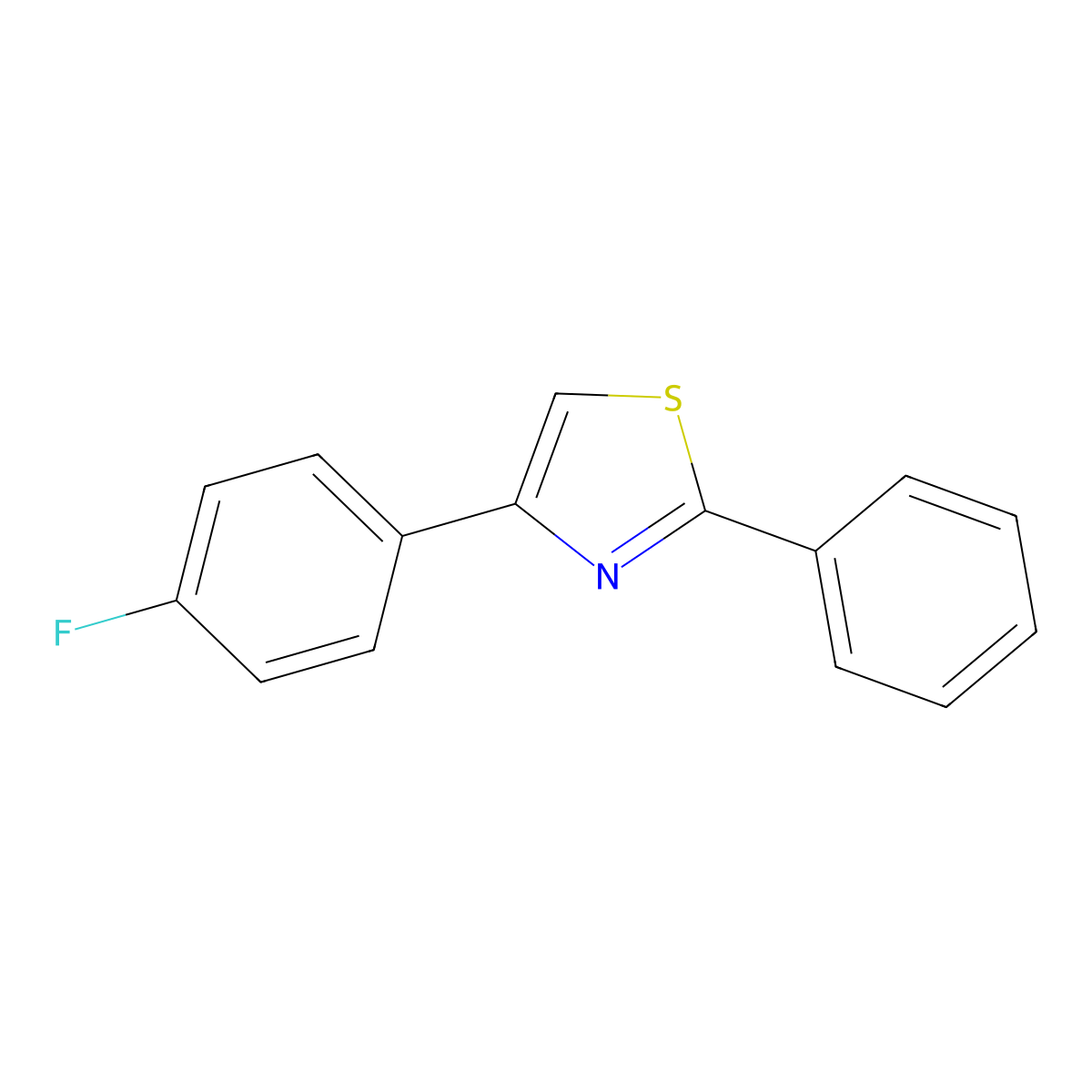 4-(4-Fluorophenyl)-2-phenyl-1,3-thiazole molecular structure, CAS 329079-72-3