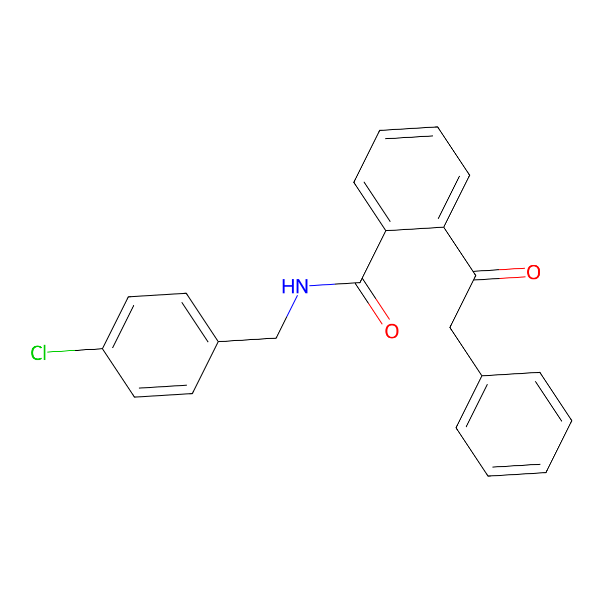 N-[(4-chlorophenyl)methyl]-2-(2-phenylacetyl)benzamide molecular structure, CAS 329079-84-7