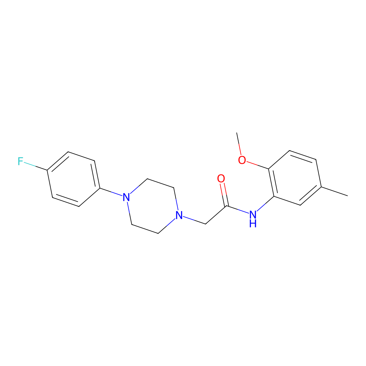 2-[4-(4-fluorophenyl)piperazin-1-yl]-N-(2-methoxy-5-methylphenyl)acetamide molecular structure, CAS 329079-98-3