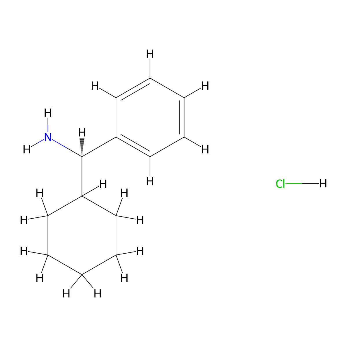 (R)-cyclohexyl(phenyl)methanamine hydrochloride molecular structure, CAS 32908-34-2